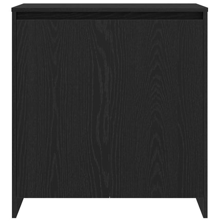 Sideboard med skuffe 2 pcs Sort 70 x 41 x 75 cm Konstrueret træ