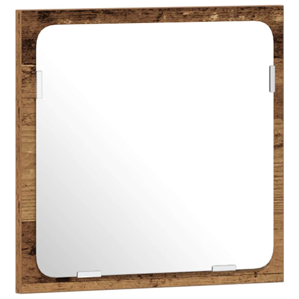 Badeværelsesmøbel sæt med dør 3 pcs Gammelt træ Konstrueret træ