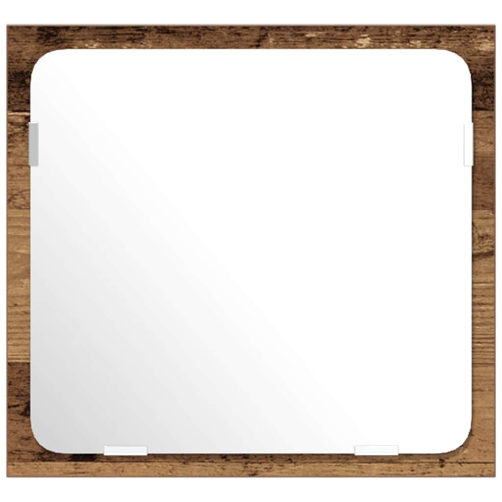 Badeværelsesmøbel sæt med dør 3 pcs Gammelt træ Konstrueret træ