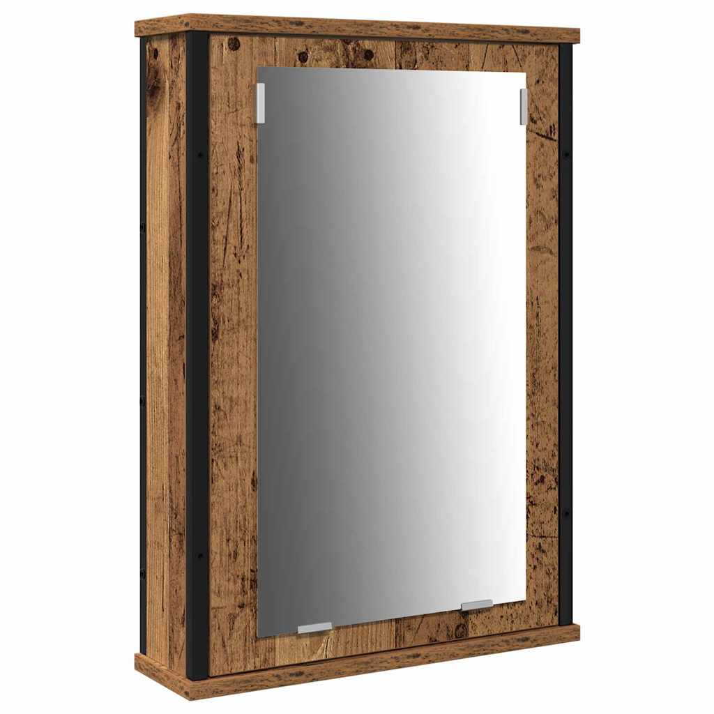 Badeværelsesvaske med hylde med dør 3 pcs Brun Konstrueret træ