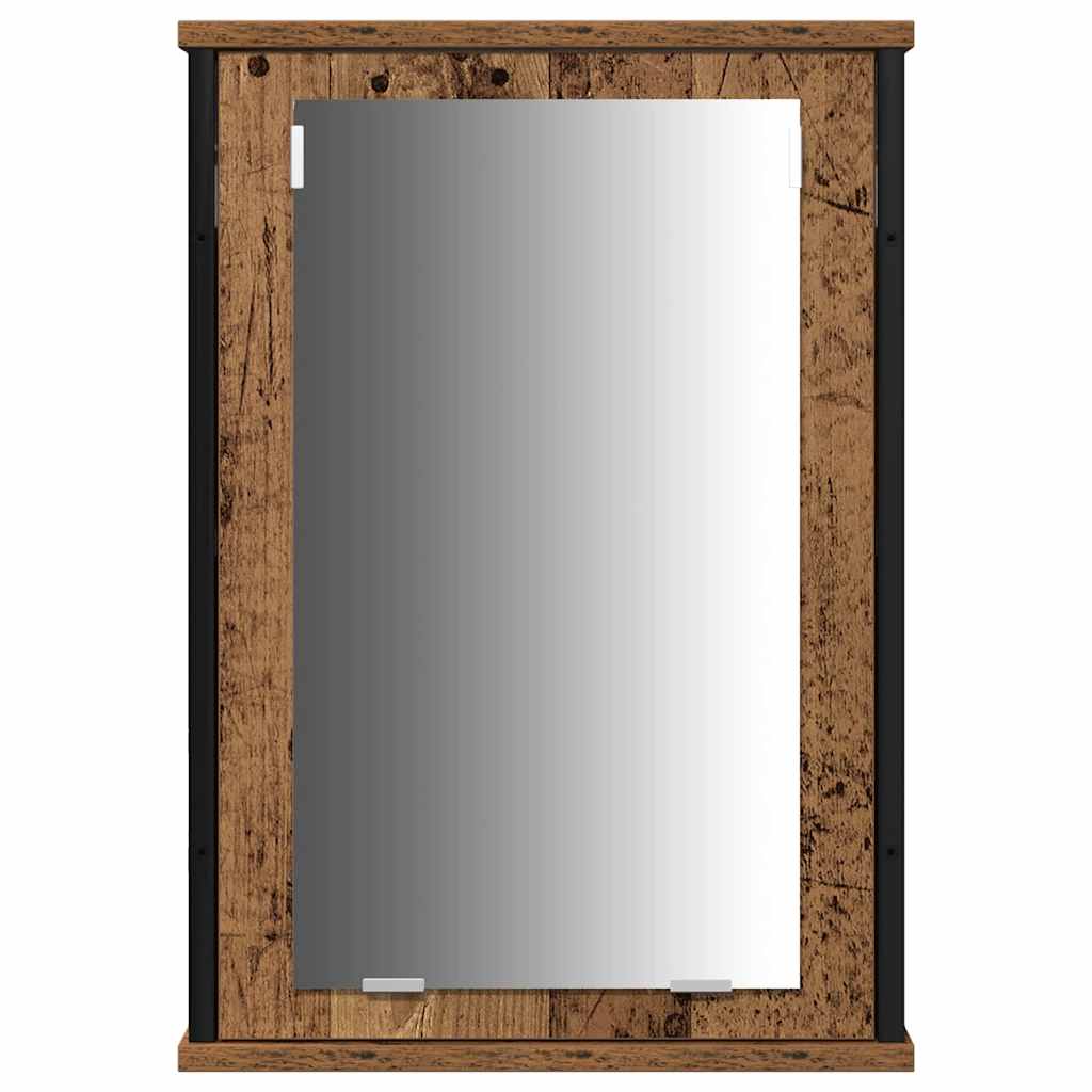 Badeværelsesvaske med hylde med dør 3 pcs Brun Konstrueret træ