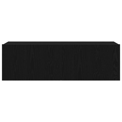 TV-møbelsæt 7 pcs Sort eg 100 x 30 x 30 cm Konstrueret træ