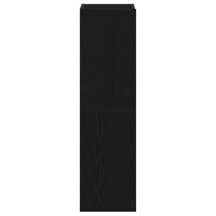 TV-møbelsæt 4 pcs Sort eg 130,5 x 30 x 140 cm Konstrueret træ