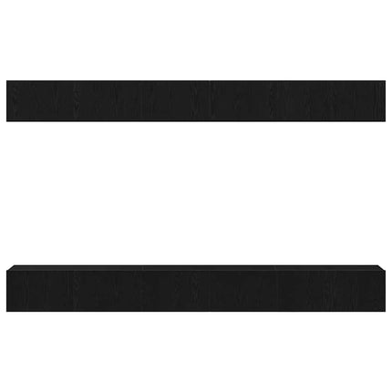 TV-møbelsæt 6 stk. Sort eg Konstrueret træ