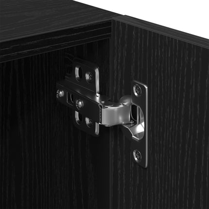 TV-møbelsæt 2 pcs Sort 180 x 35 x 40 cm Konstrueret træ