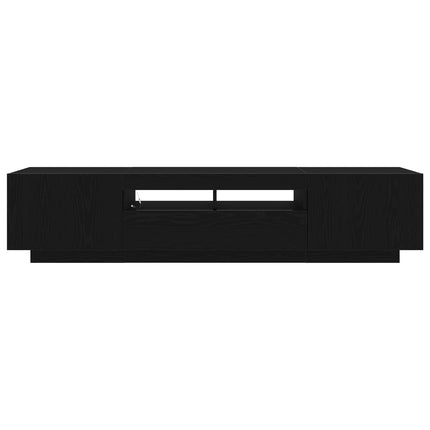 TV-møbelsæt 2 pcs Sort 180 x 35 x 40 cm Konstrueret træ