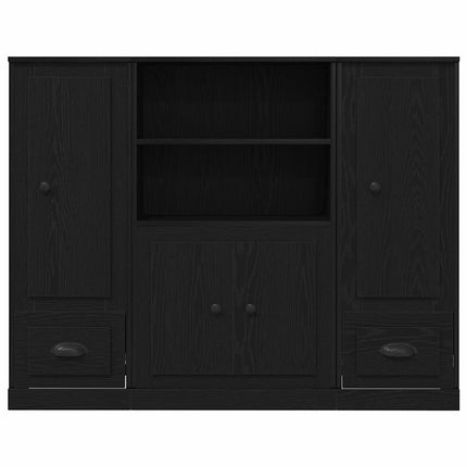 Highboard Sort eg 132 x 35,5 x 103,5 cm Konstrueret træ