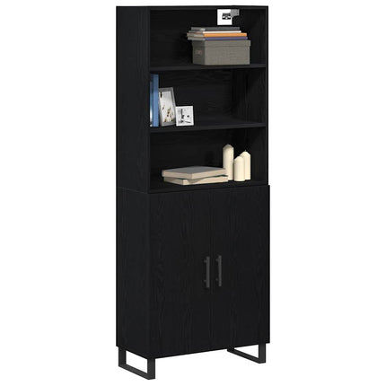 Highboard 2 stk. Sort eg 69,5 x 34 x 180 cm
