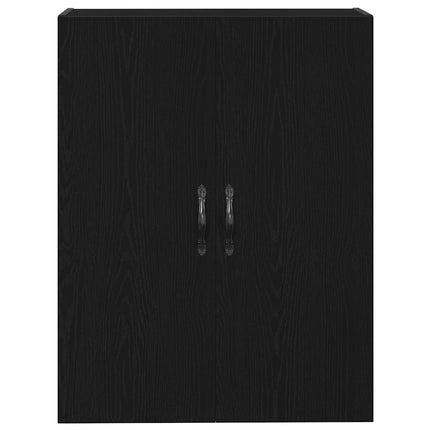 Highboard 2 pcs Sort eg Konstrueret træ og glas