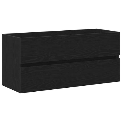 Badeværelsesskabsunder Sort eg 100 x 39 x 62 cm Konstrueret træ