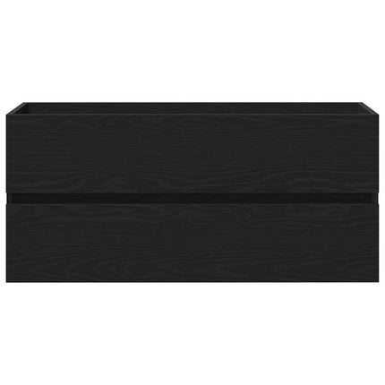 Badeværelsesskabsunder Sort eg 100 x 39 x 62 cm Konstrueret træ