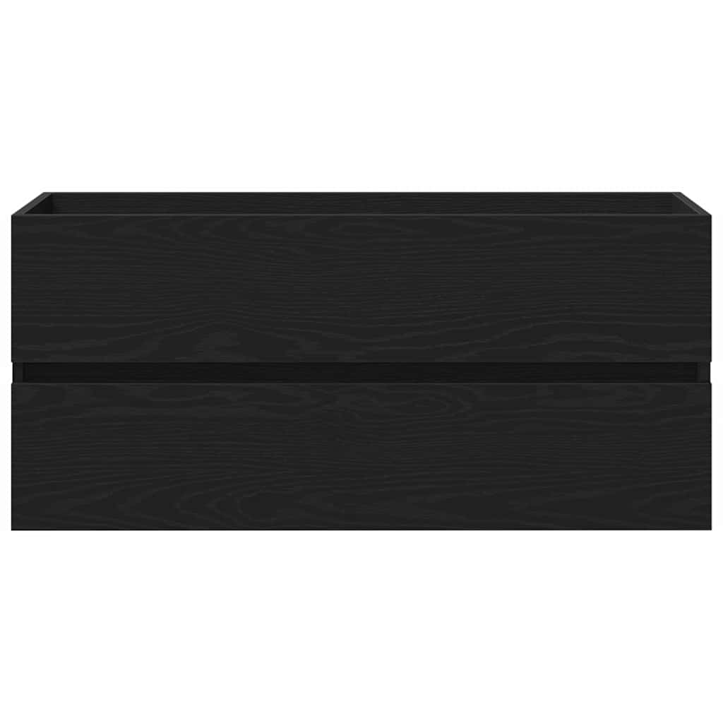 Badeværelsesskabsunder Sort eg 100 x 39 x 62 cm Konstrueret træ