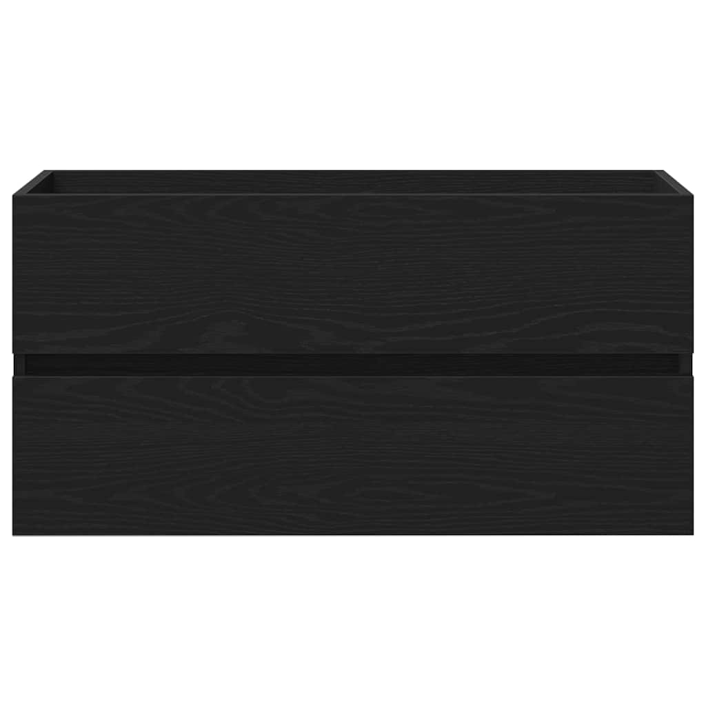 Badeværelsesskabsunder Sort eg 90 x 39 x 62 cm Konstrueret træ