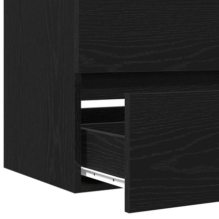 Badeværelsesskabsunder Sort eg 60 x 39 x 62 cm Konstrueret træ