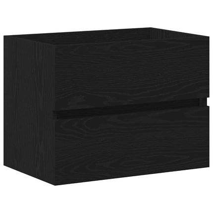 Badeværelsesskabsunder Sort eg 60 x 39 x 62 cm Konstrueret træ