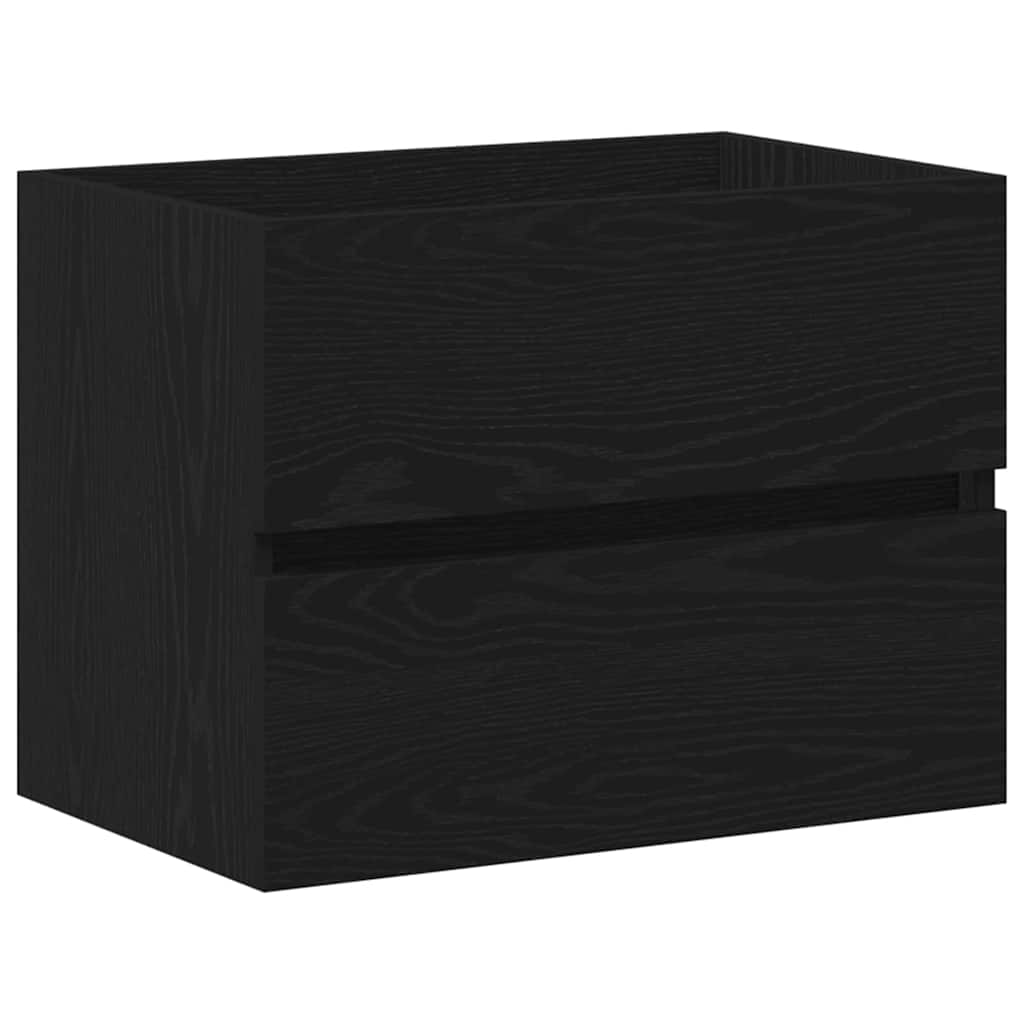 Badeværelsesskabsunder Sort eg 60 x 39 x 62 cm Konstrueret træ