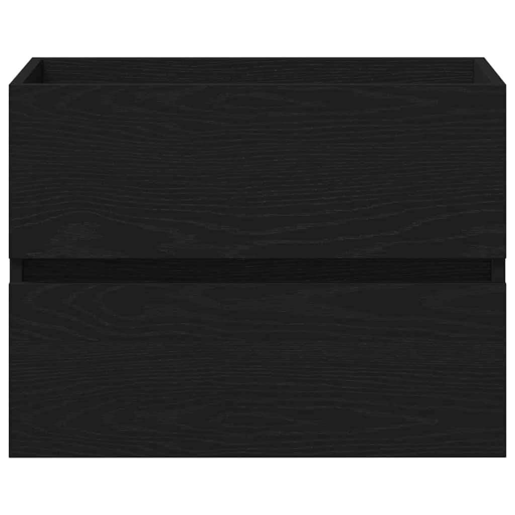 Badeværelsesskabsunder Sort eg 60 x 39 x 62 cm Konstrueret træ