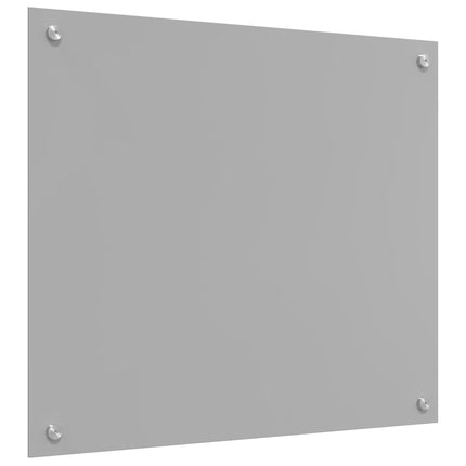 Køkkenbacksplash Lysegrå 70 x 60 cm hærdet glas
