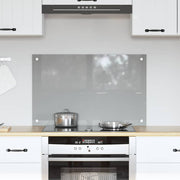 Køkkenbacksplash Lysegrå 80 x 50 cm hærdet glas