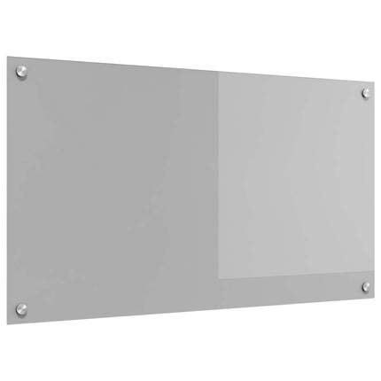Køkkenbacksplash Lysegrå 90 x 50 cm hærdet glas