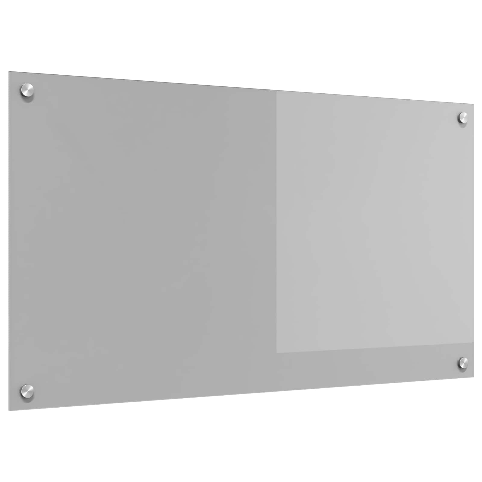 Køkkenbacksplash Lysegrå 90 x 50 cm hærdet glas