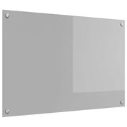 Køkkenbacksplash Lysegrå 90 x 60 cm hærdet glas