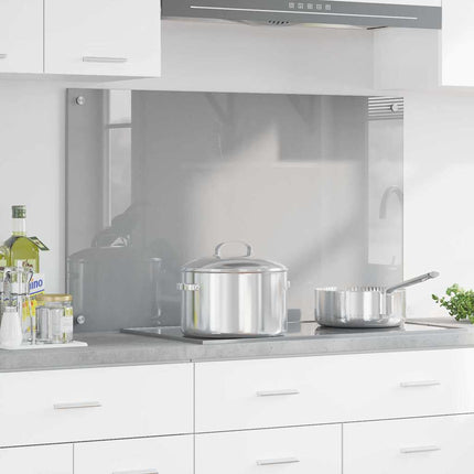 Køkkenbacksplash Lysegrå 100 x 60 cm hærdet glas