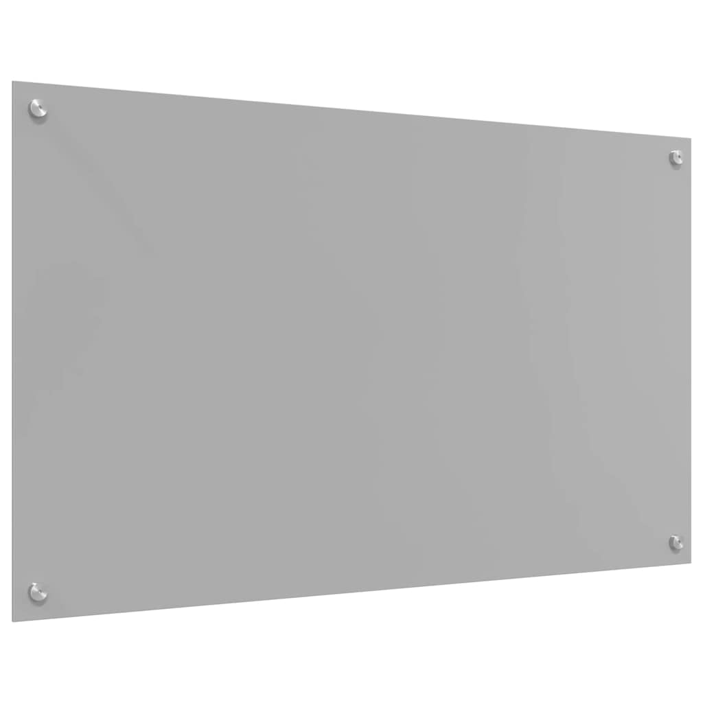 Køkkenbacksplash Lysegrå 100 x 60 cm hærdet glas