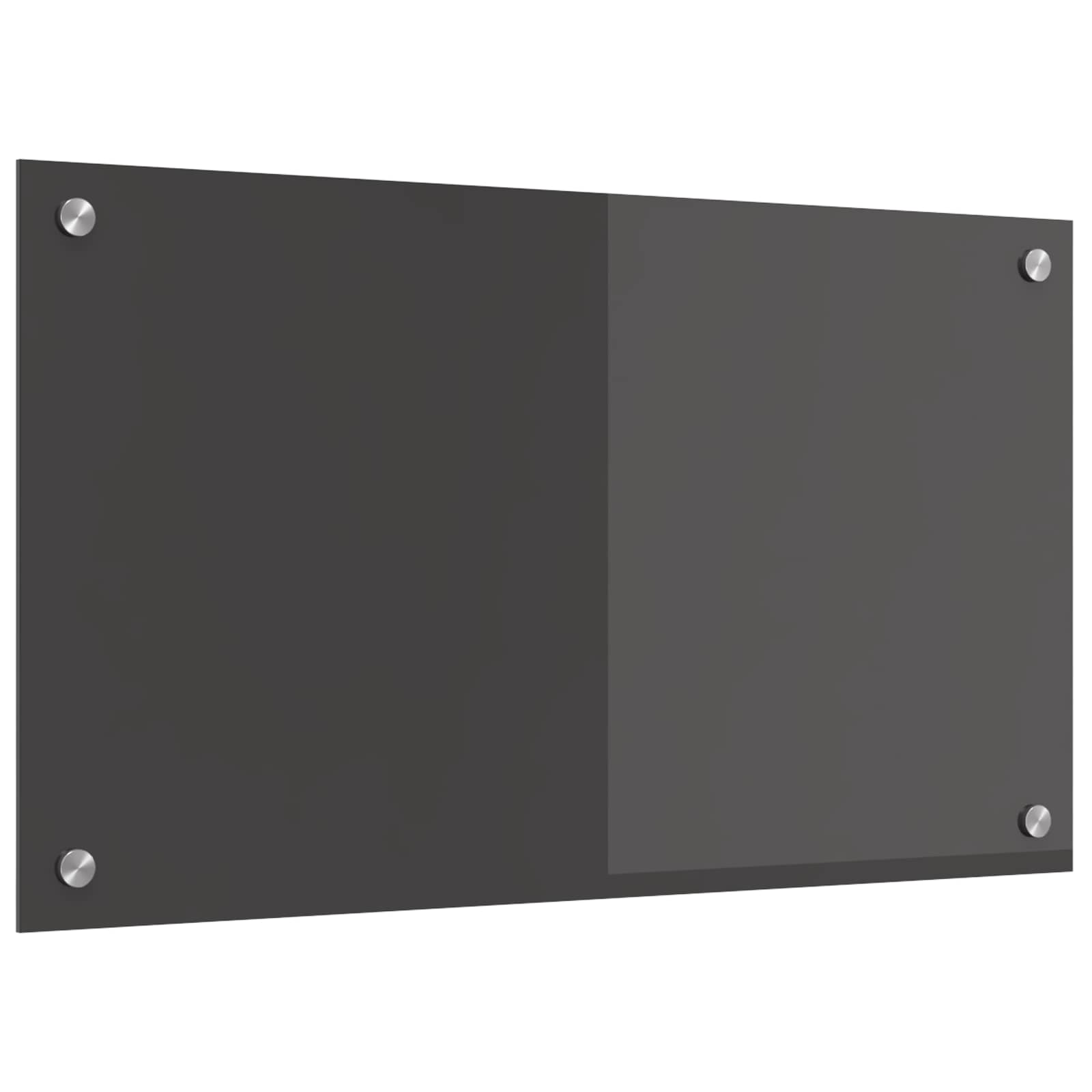 Køkkenbacksplash Mørkegrå 70 x 40 cm hærdet glas