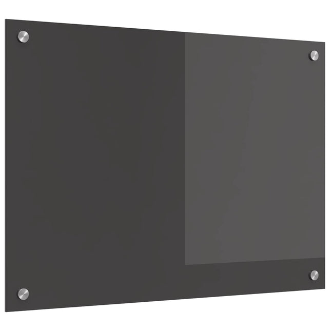 Køkkenbacksplash Mørkegrå 70 x 50 cm hærdet glas