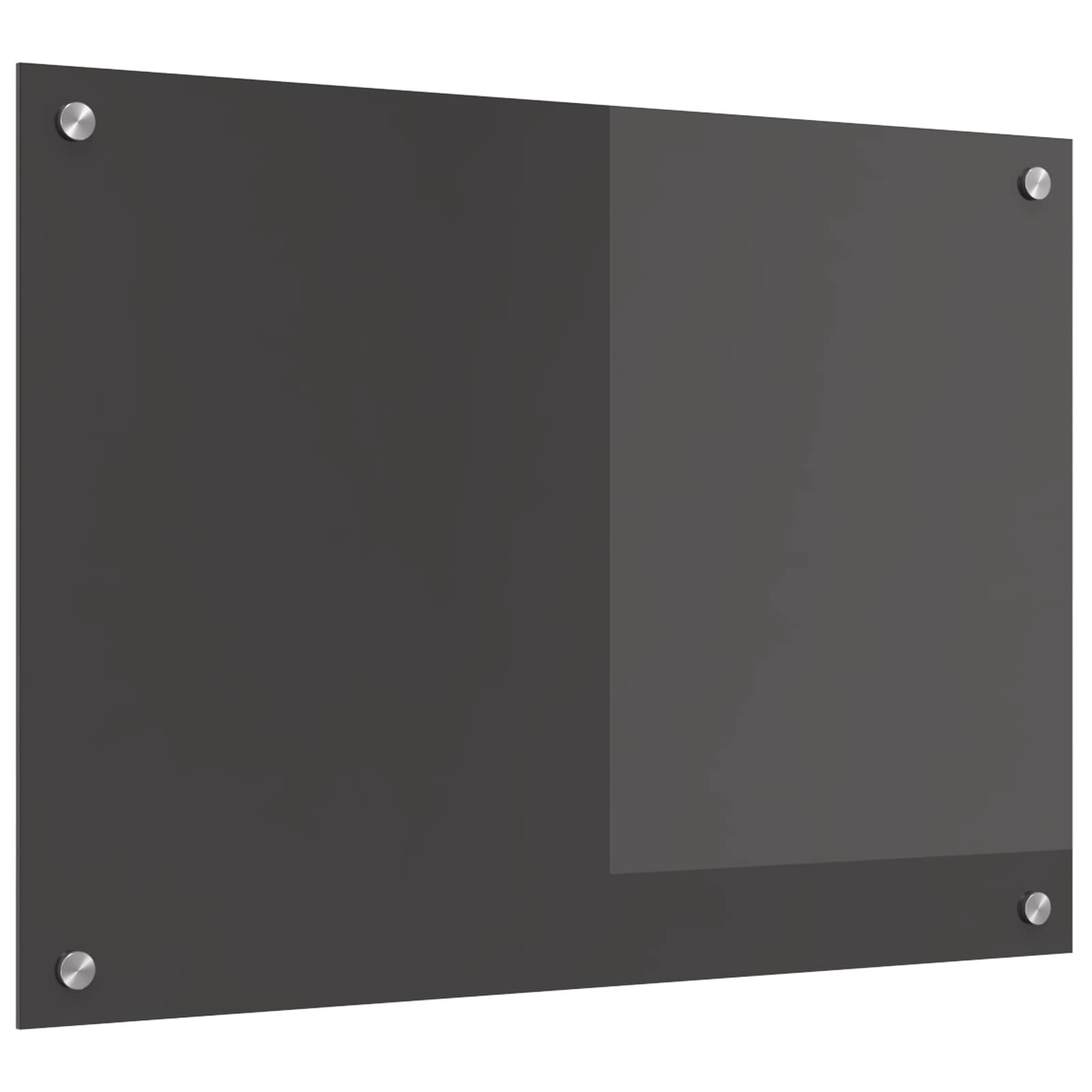 Køkkenbacksplash Mørkegrå 70 x 50 cm hærdet glas