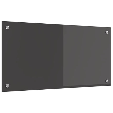 Køkkenbacksplash Mørkegrå 80 x 40 cm hærdet glas