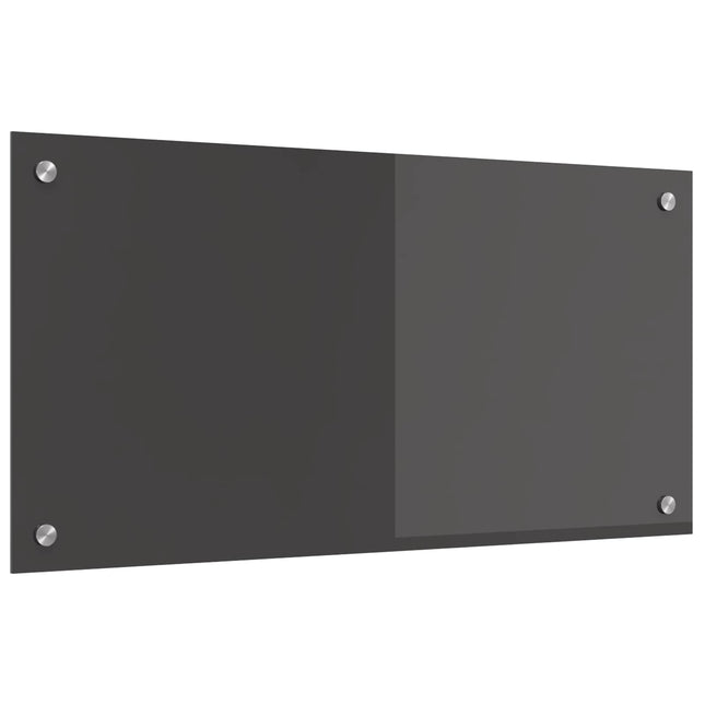 Køkkenbacksplash Mørkegrå 80 x 40 cm hærdet glas