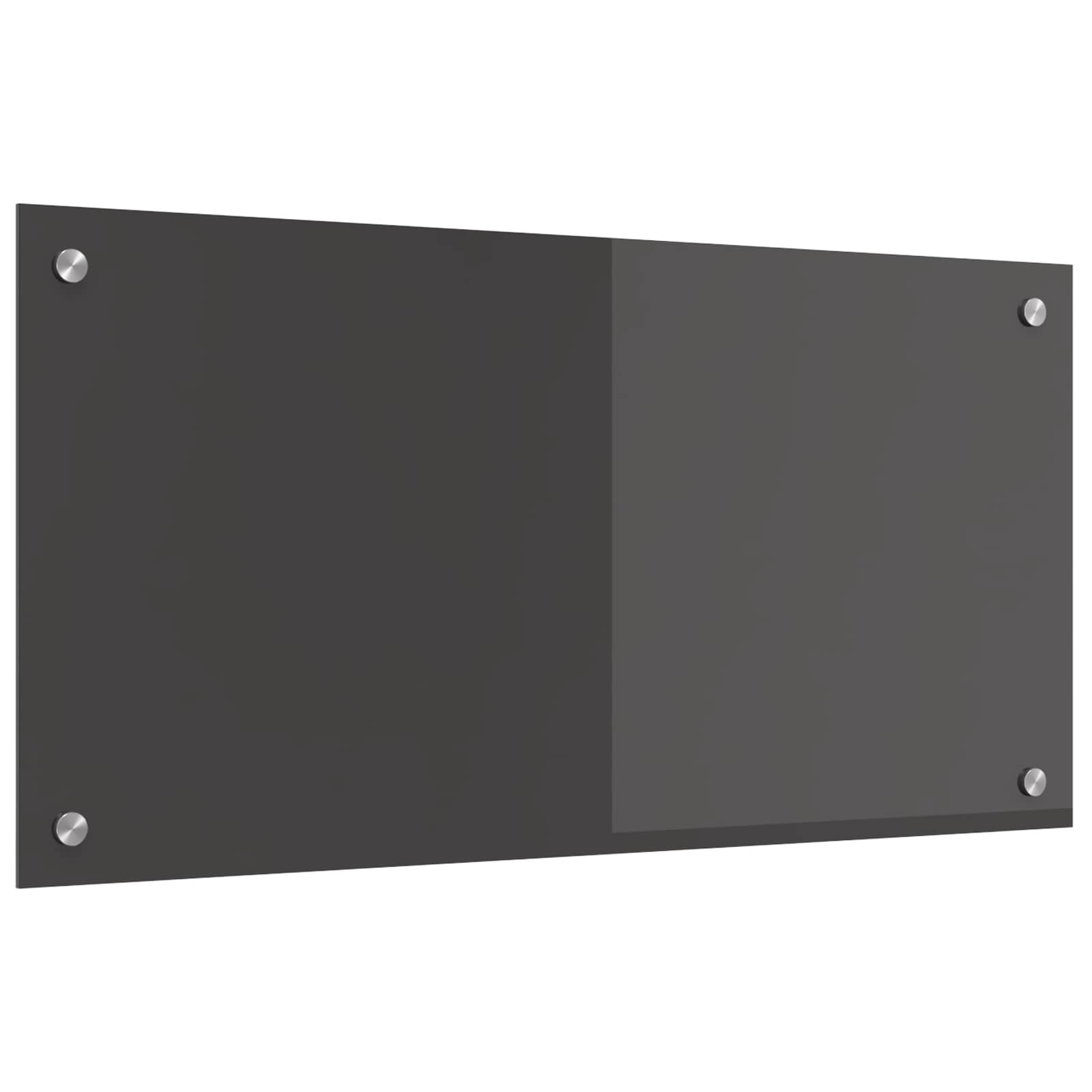 Køkkenbacksplash Mørkegrå 80 x 40 cm hærdet glas