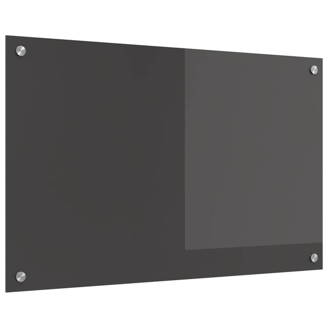Køkkenbacksplash Mørkegrå 80 x 50 cm hærdet glas