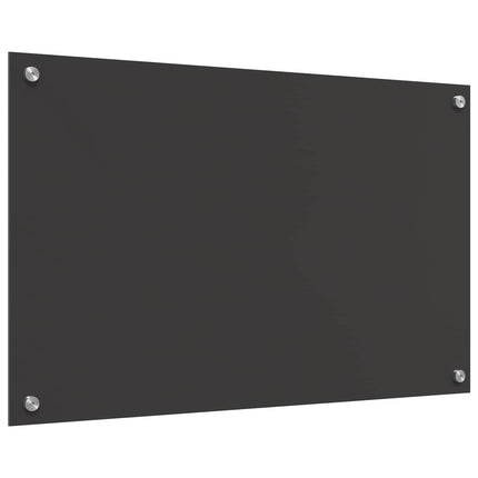 Køkkenbacksplash Mørkegrå 80 x 50 cm hærdet glas