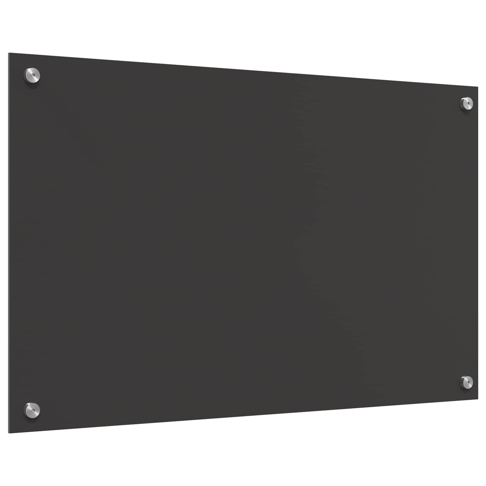 Køkkenbacksplash Mørkegrå 80 x 50 cm hærdet glas