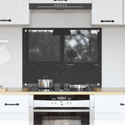 Køkkenbacksplash Mørkegrå 80 x 60 cm hærdet glas