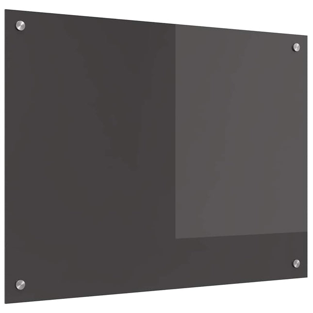 Køkkenbacksplash Mørkegrå 80 x 60 cm hærdet glas