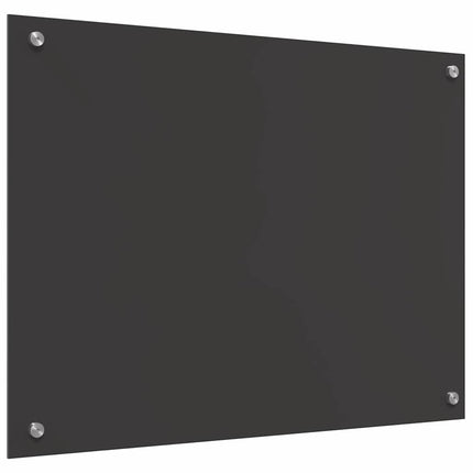 Køkkenbacksplash Mørkegrå 80 x 60 cm hærdet glas