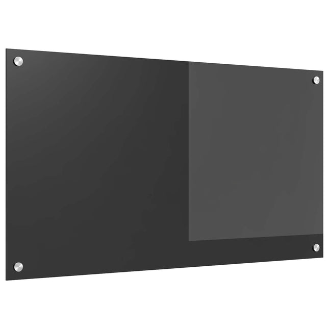 Køkkenbacksplash Mørkegrå 90 x 50 cm hærdet glas