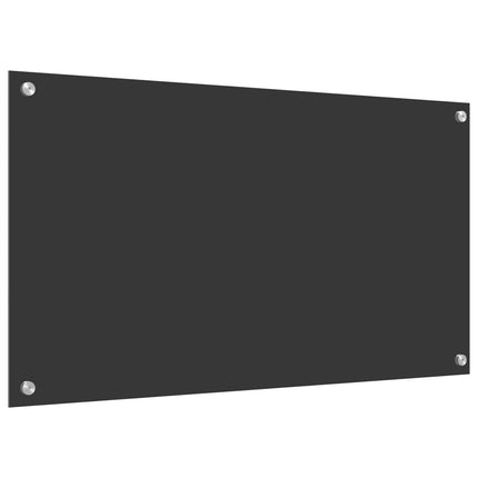 Køkkenbacksplash Mørkegrå 90 x 50 cm hærdet glas