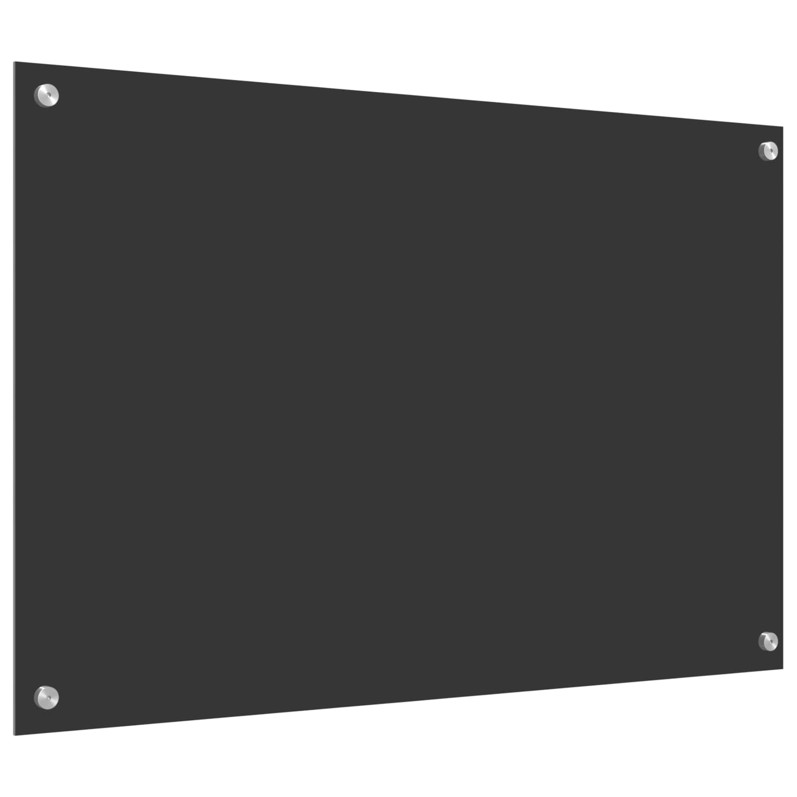 Køkkenbacksplash Mørkegrå 90 x 60 cm hærdet glas