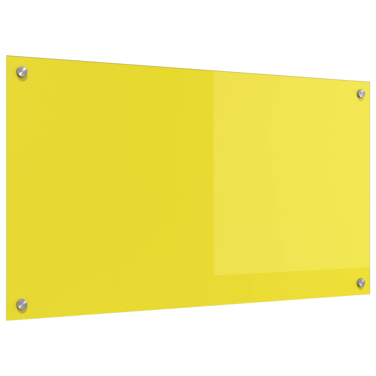 Køkken bagvæg Gul 90 x 50 cm hærdet glas