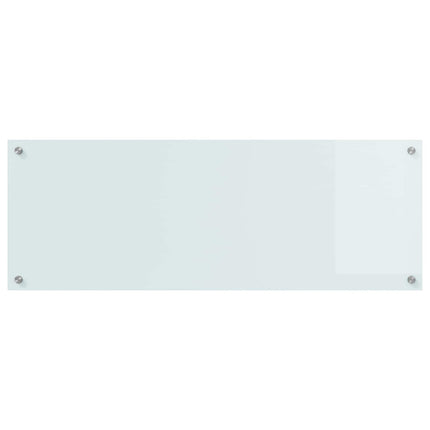 Køkkenbacksplash Hvid 110 x 40 cm hærdet glas