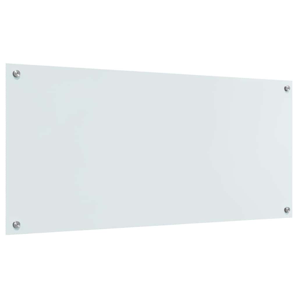 Køkkenbacksplash Hvid 110 x 50 cm hærdet glas