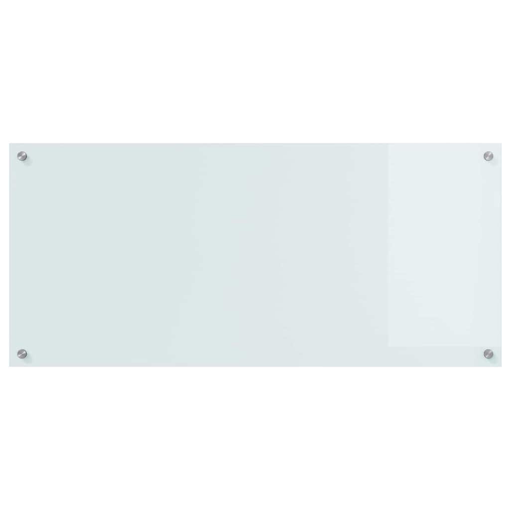 Køkkenbacksplash Hvid 110 x 50 cm hærdet glas