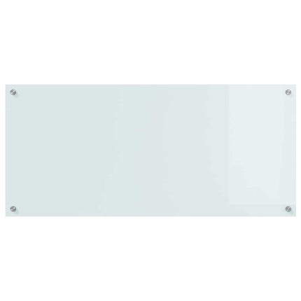 Køkkenbacksplash Hvid 110 x 50 cm hærdet glas