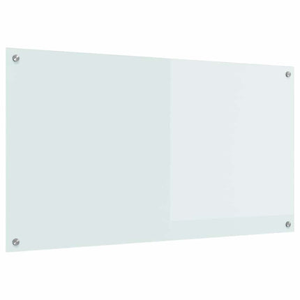 Køkkenbacksplash Hvid 110 x 60 cm hærdet glas