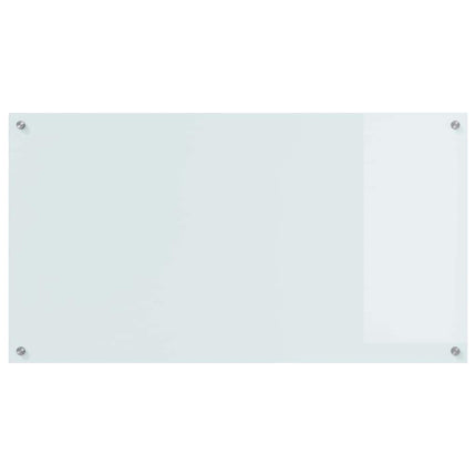 Køkkenbacksplash Hvid 110 x 60 cm hærdet glas